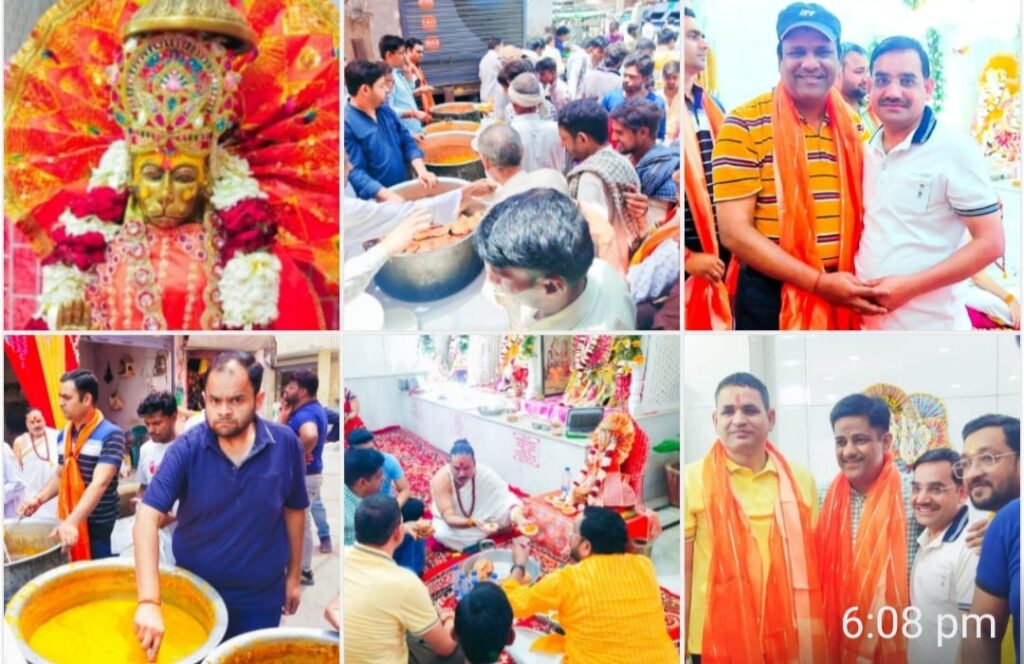 सत्यनारायण मंदिर में हुआ विशाल भंड़ारे का आयोजन