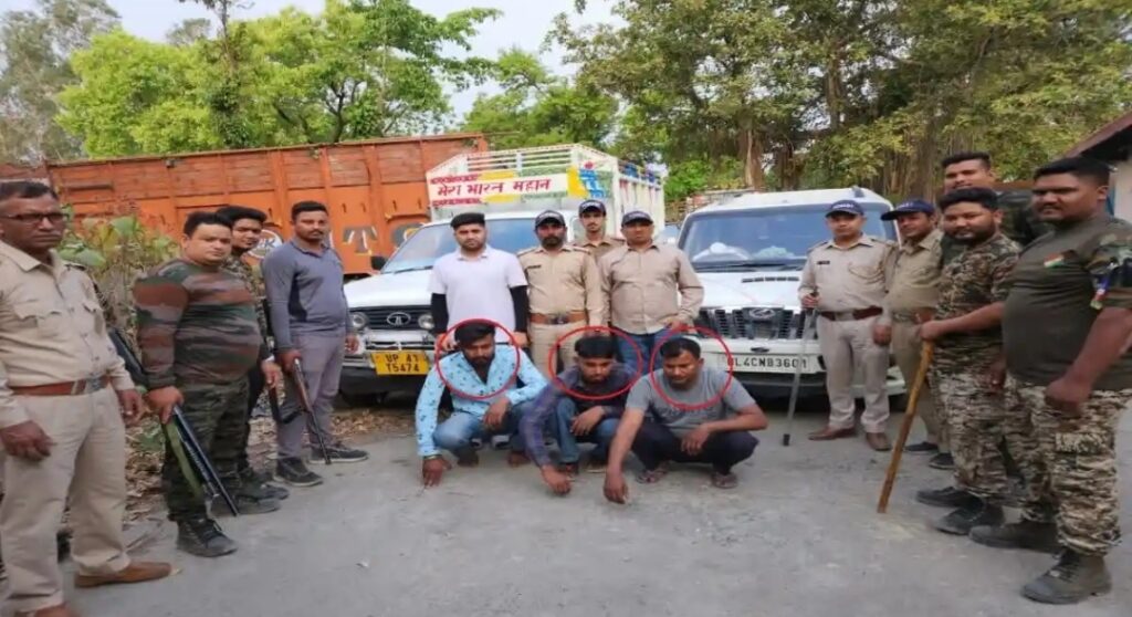 बेशकीमती सागौन की लकड़ी की तस्करी में तीन गिरफ्तार