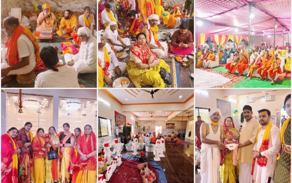 शनि धाम टटीरी में भगवान की प्रतिमाओं का कराया गया अन्नाधिवास